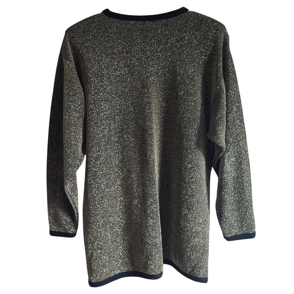 Retro‎ Metallic Gold Knitted Open Front Cardigan - Picture 4 of 5